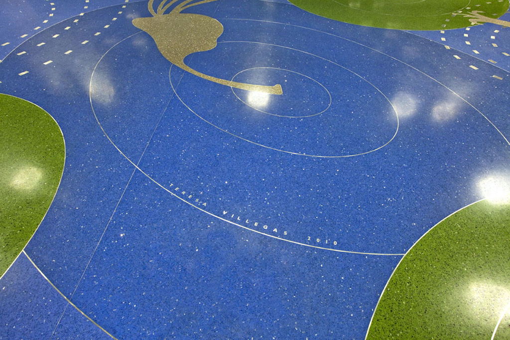 Terrazzo Floor design "Desert Rain" by artist Teresa Villegas